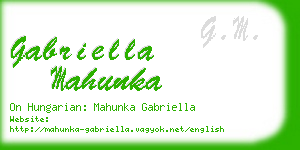 gabriella mahunka business card